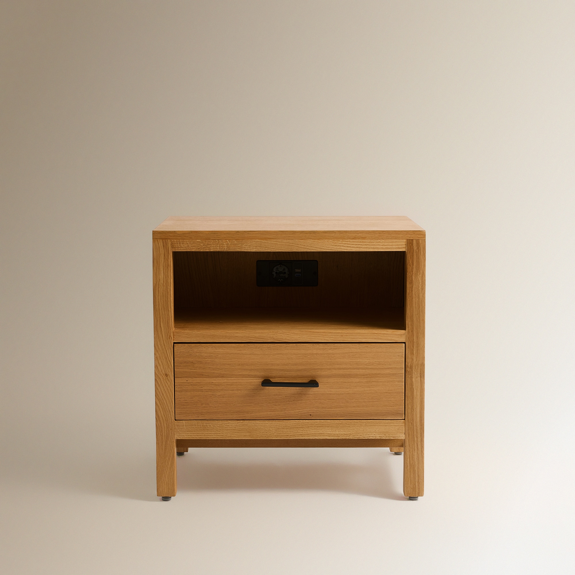 Mesa de Cabeceira com 1 Gaveta Carvalho-3