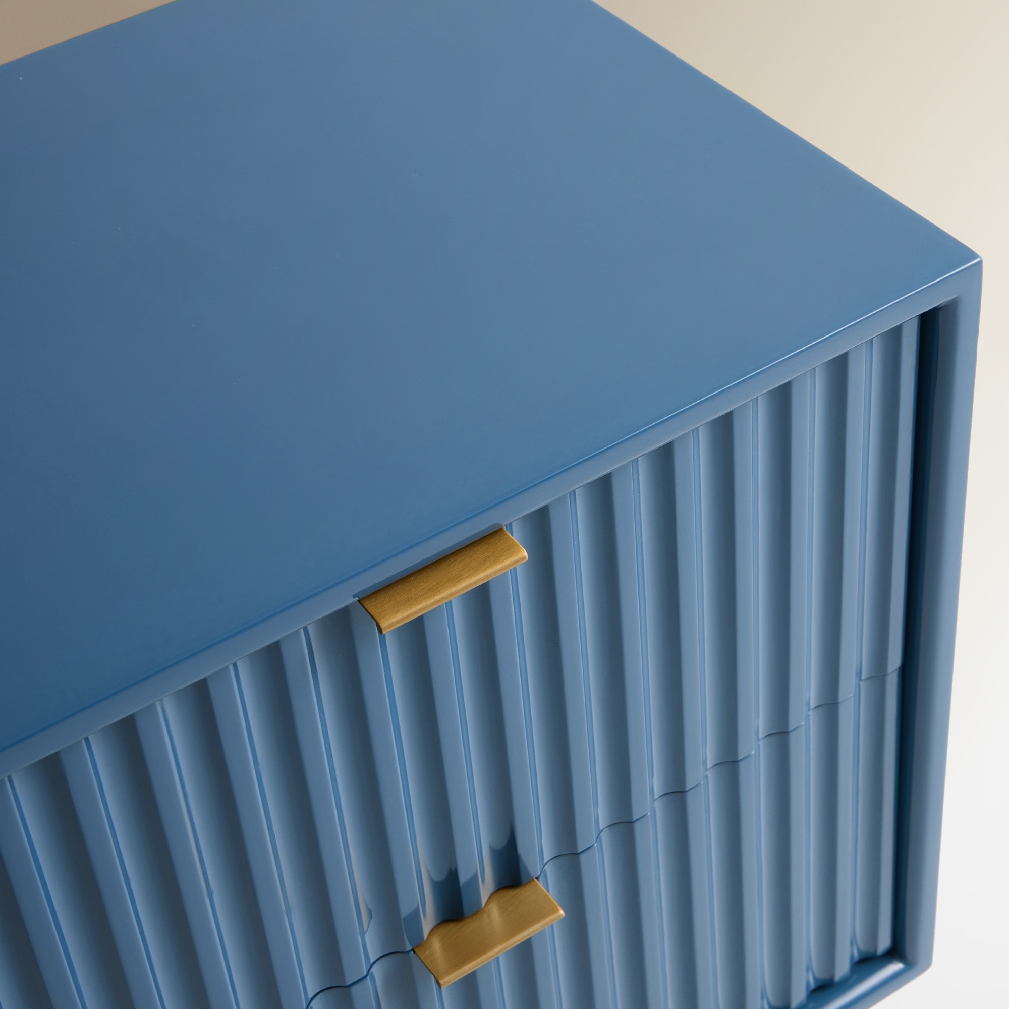 Mesa de Cabeceira com 2 Gavetas Arty Azul-6