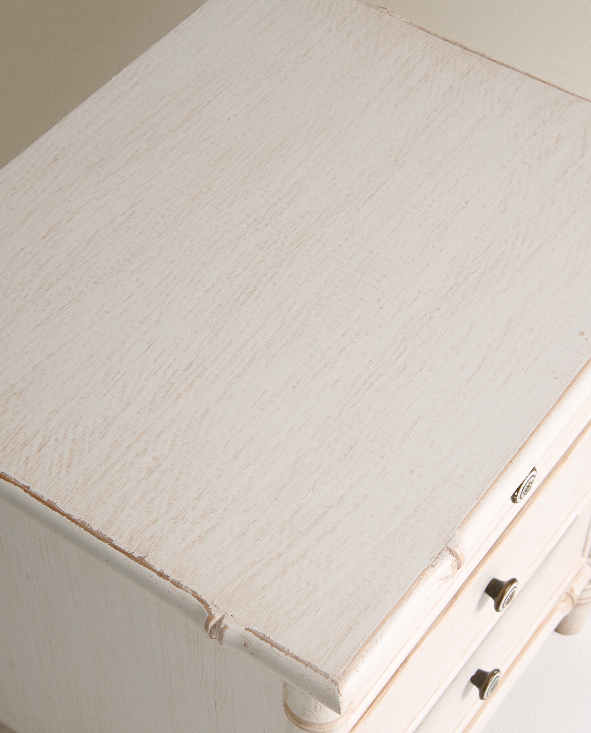 Mesa Auxiliar de Pinho Bamboo Branco-7