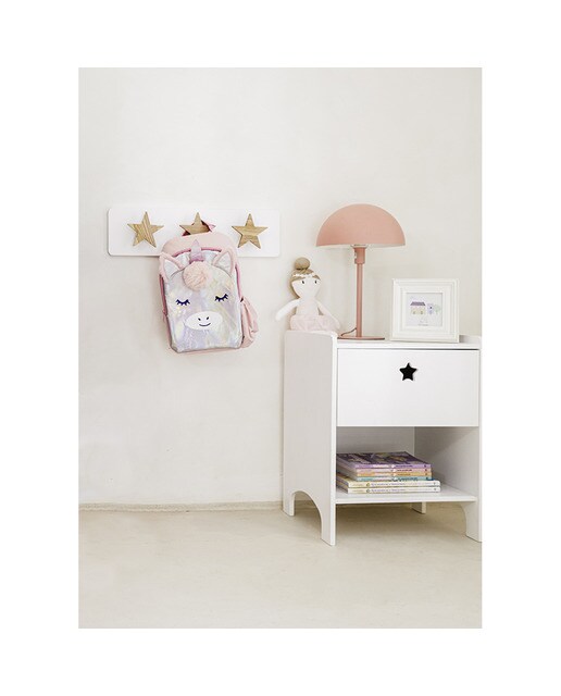 Mesa de Cabeceira Estrela Mini Home Branco-7