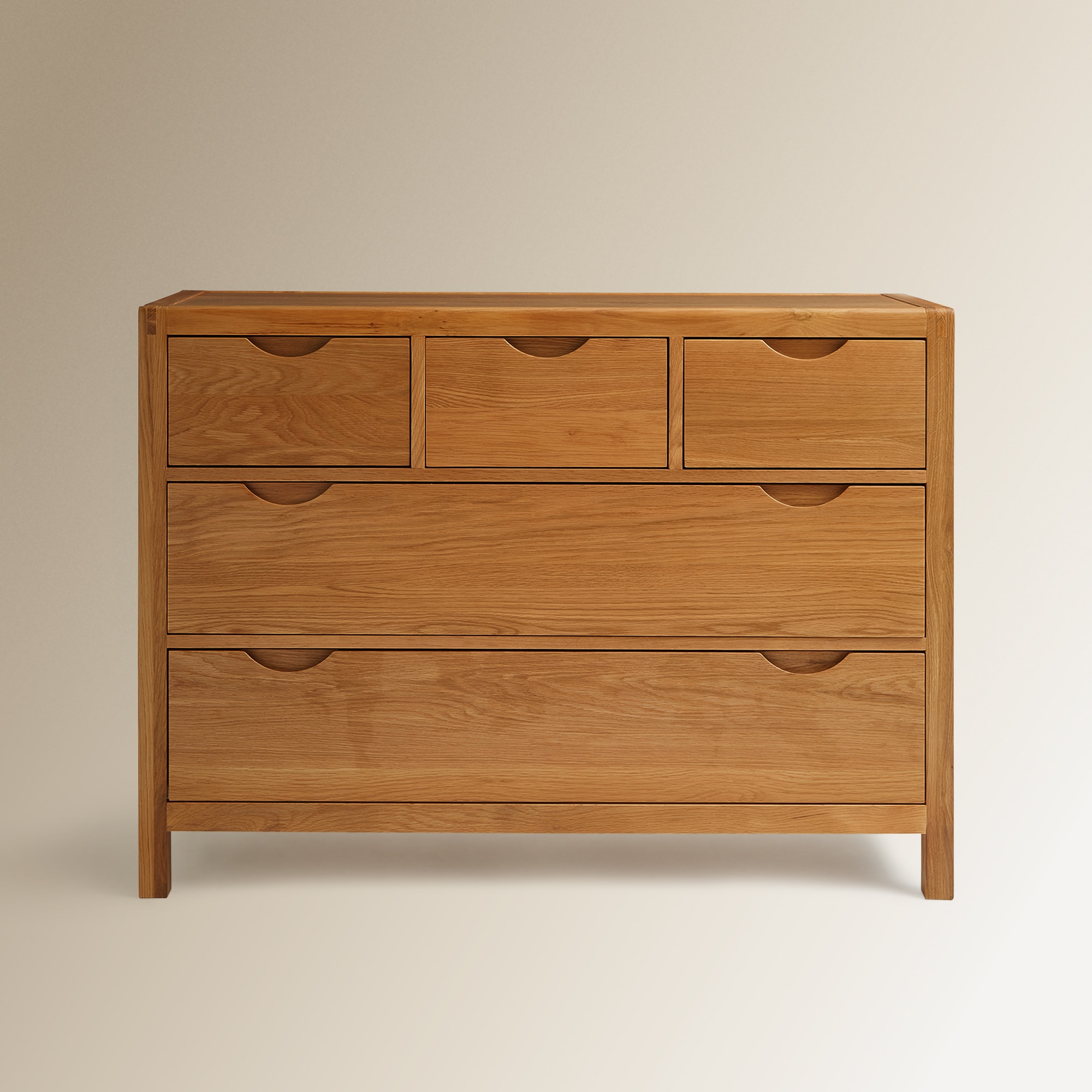 Cómoda de Carvalho com 5 Gavetas Nordic Carvalho-2