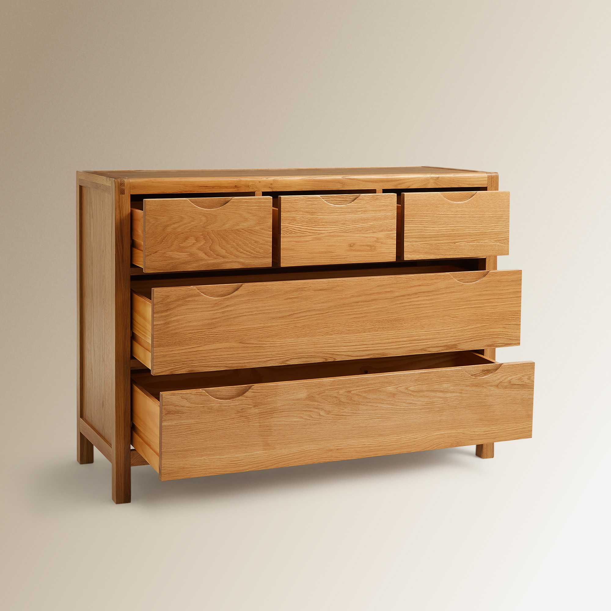 Cómoda de Carvalho com 5 Gavetas Nordic Carvalho-4