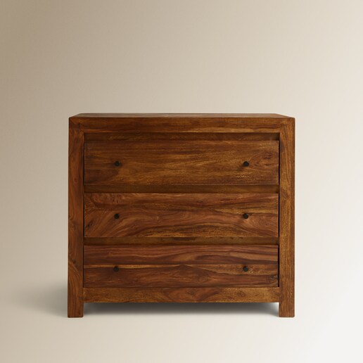 Cómoda de madera de palisandro con 3 cajones Bombay El Corte Inglés