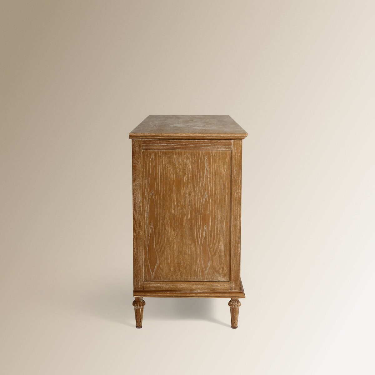 Cómoda de madera de roble con 6 cajones Vintage Roble envejecido-4