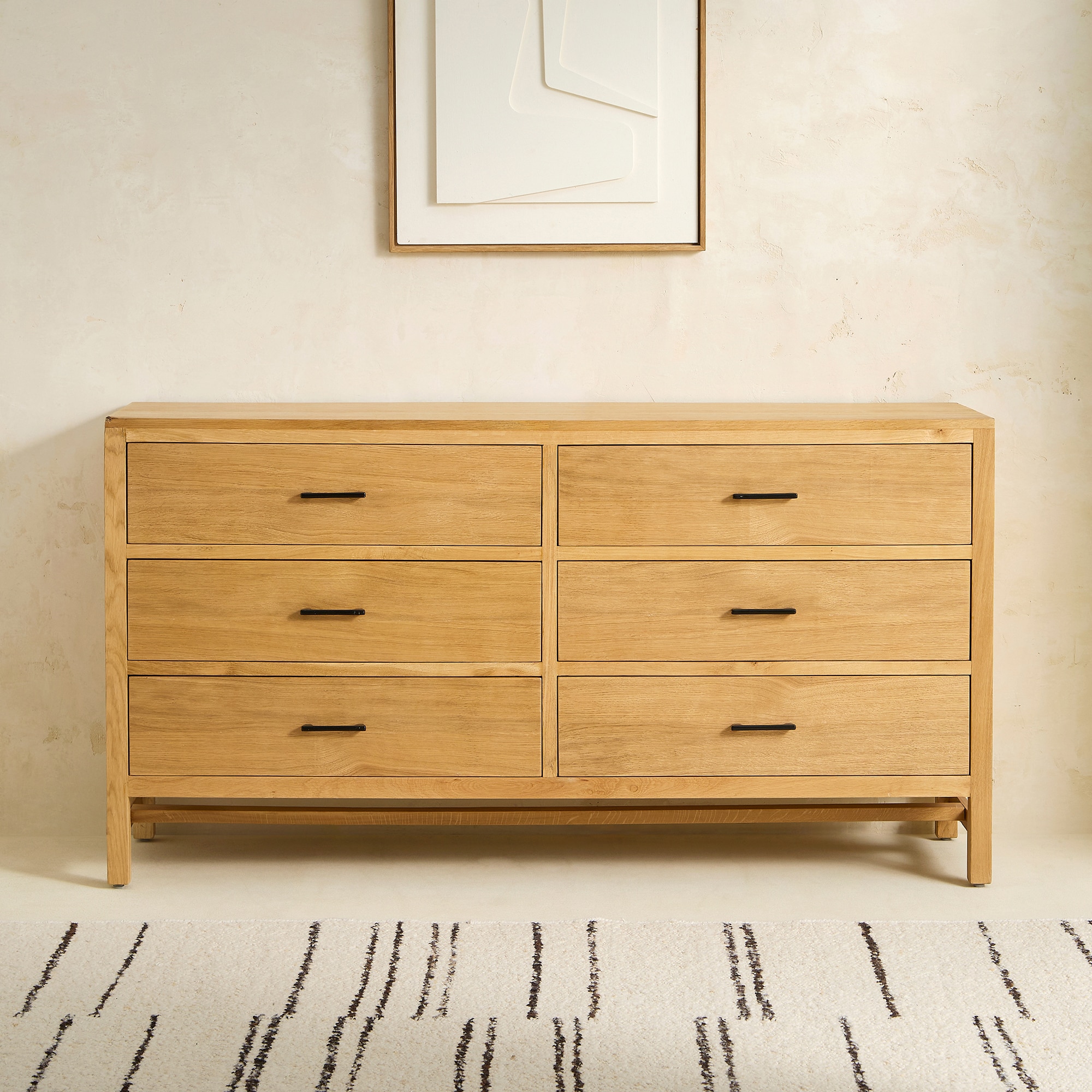 Cómoda com 6 Gavetas Oslo Carvalho-1