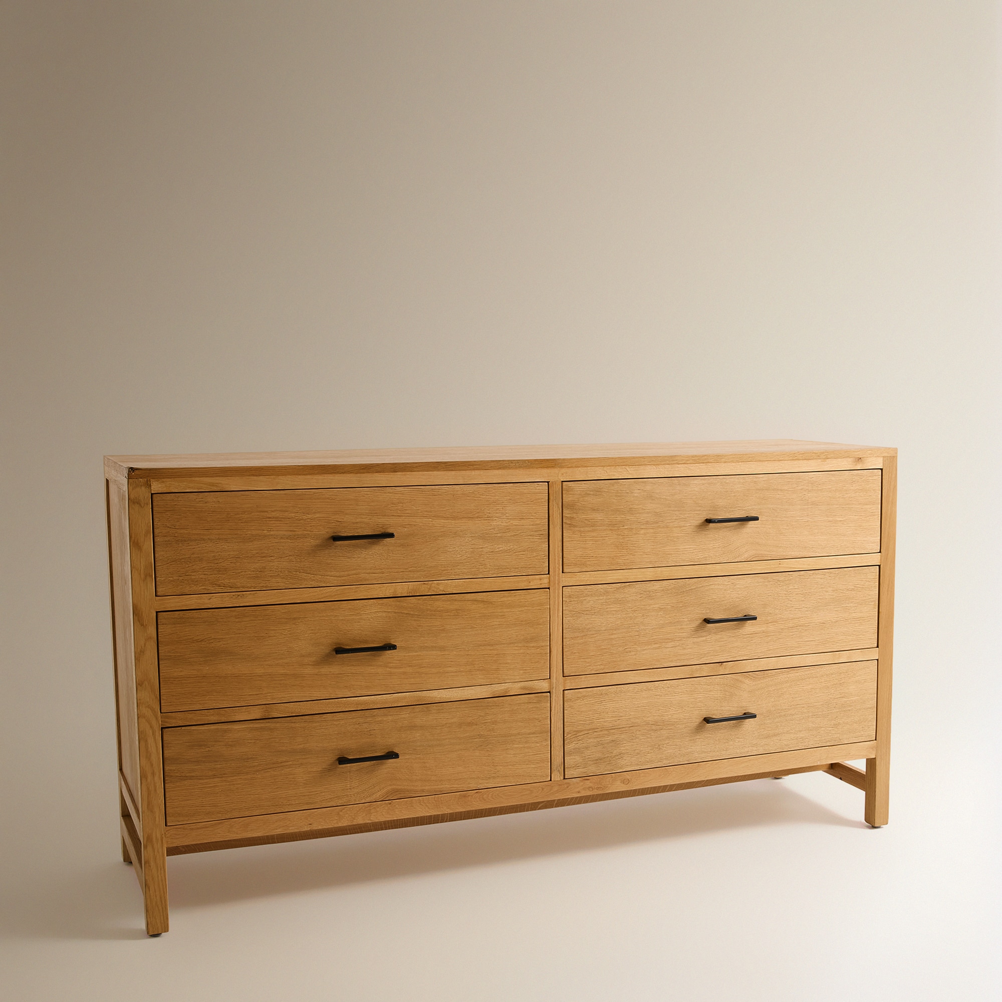 Cómoda com 6 Gavetas Oslo Carvalho-2