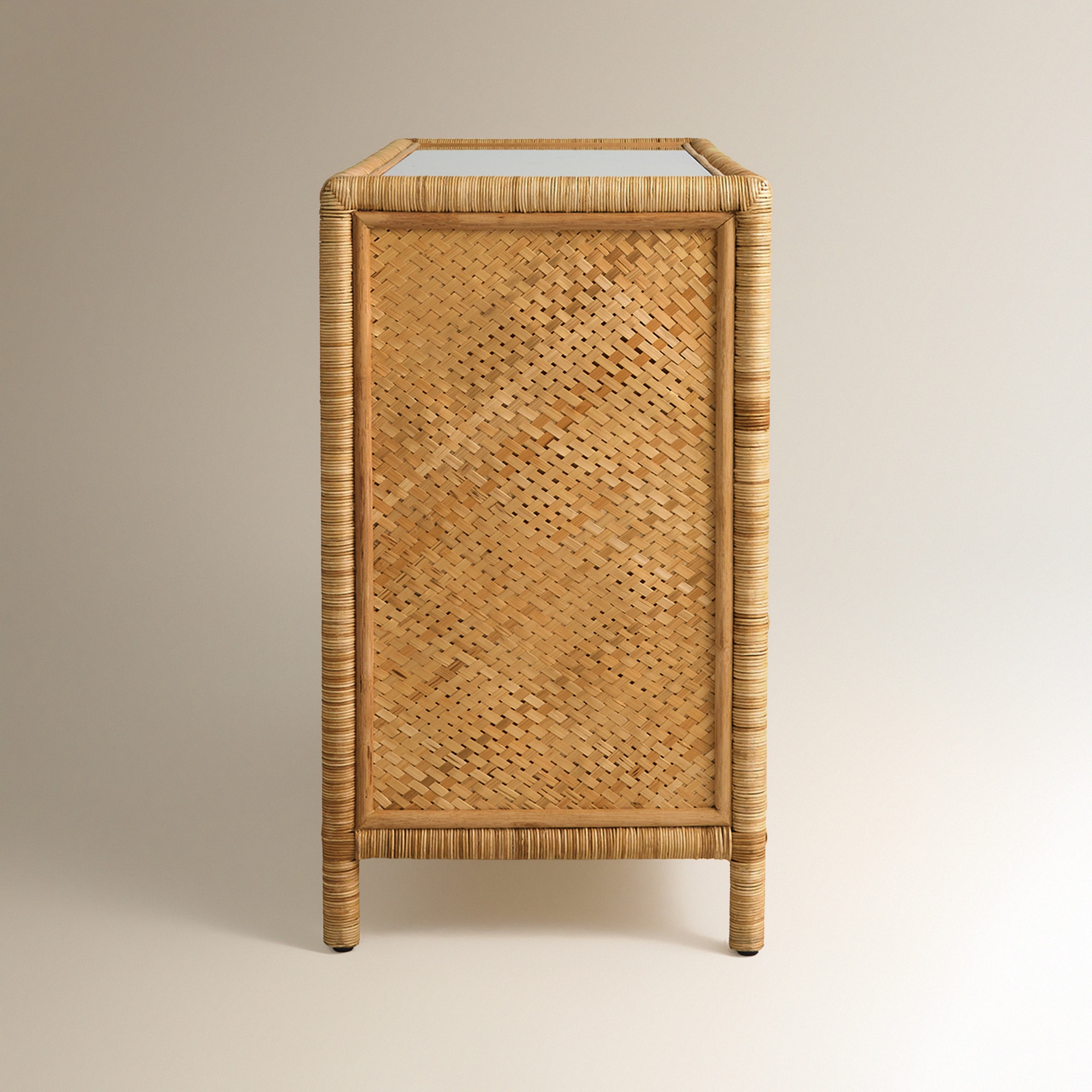 Cómoda de Rattan com 3 Gavetas Boracay Natural-4