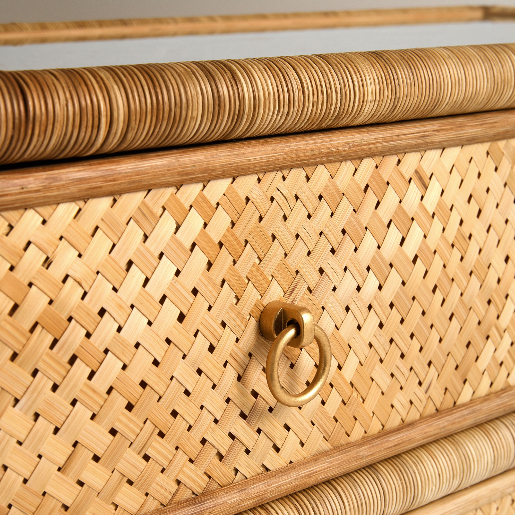 Cómoda de Rattan com 3 Gavetas Boracay Natural-7