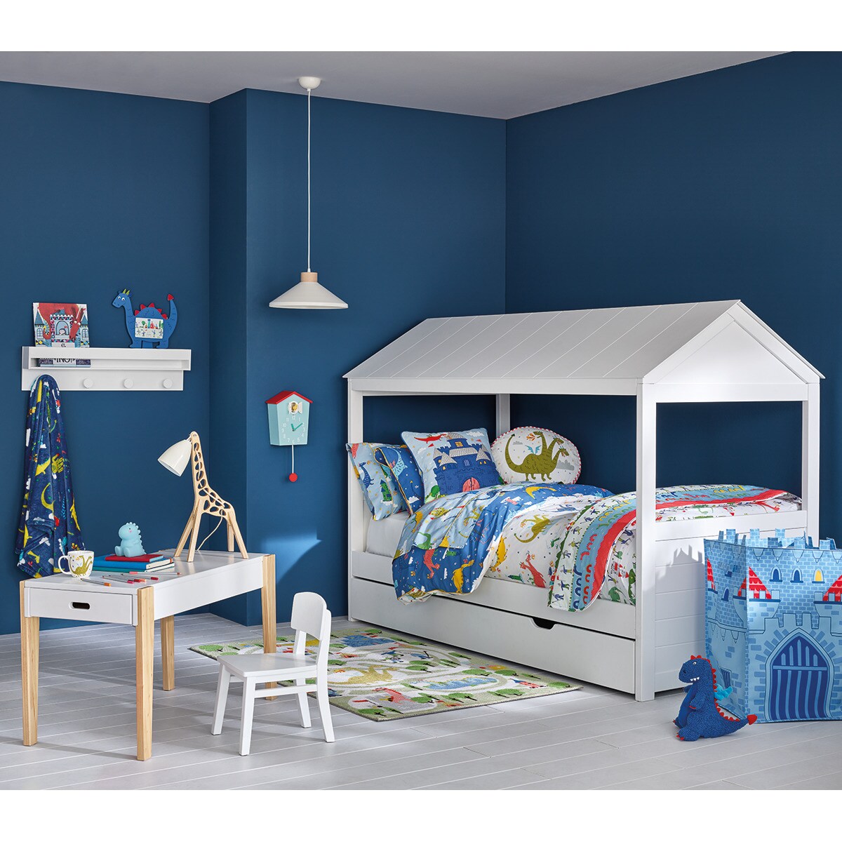 Prateleira de Parede com 4 Cabides Tipy Mini Home -El Corte Inglés Branco-2