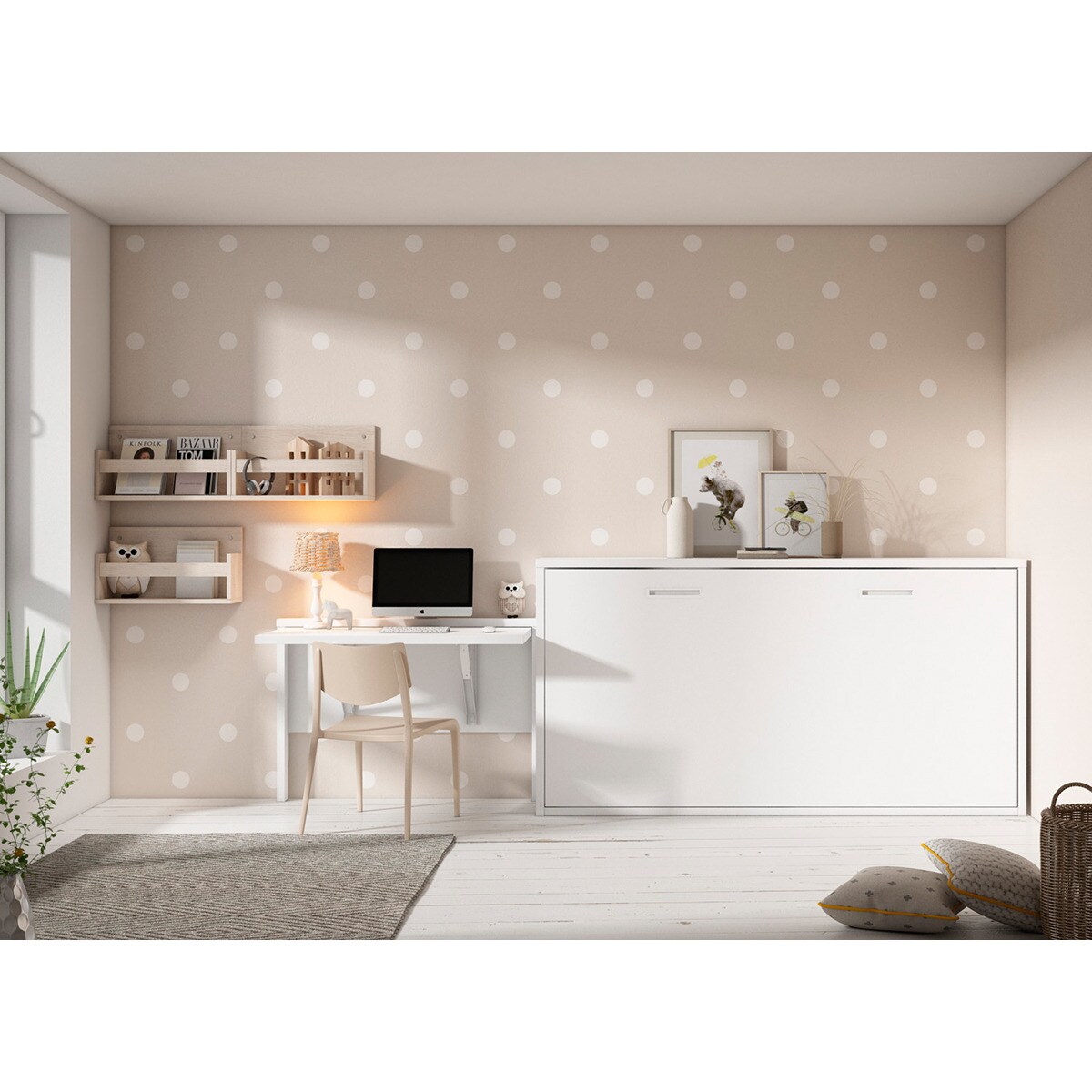 Escritorio abatible Mio El Corte Inglés - Blanco Blanco-3