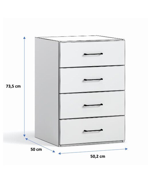 Cajonera para mesa de estudio con 4 cajones Noel El Corte Inglés - Abedul - Ámbar Abedul - Ámbar-3