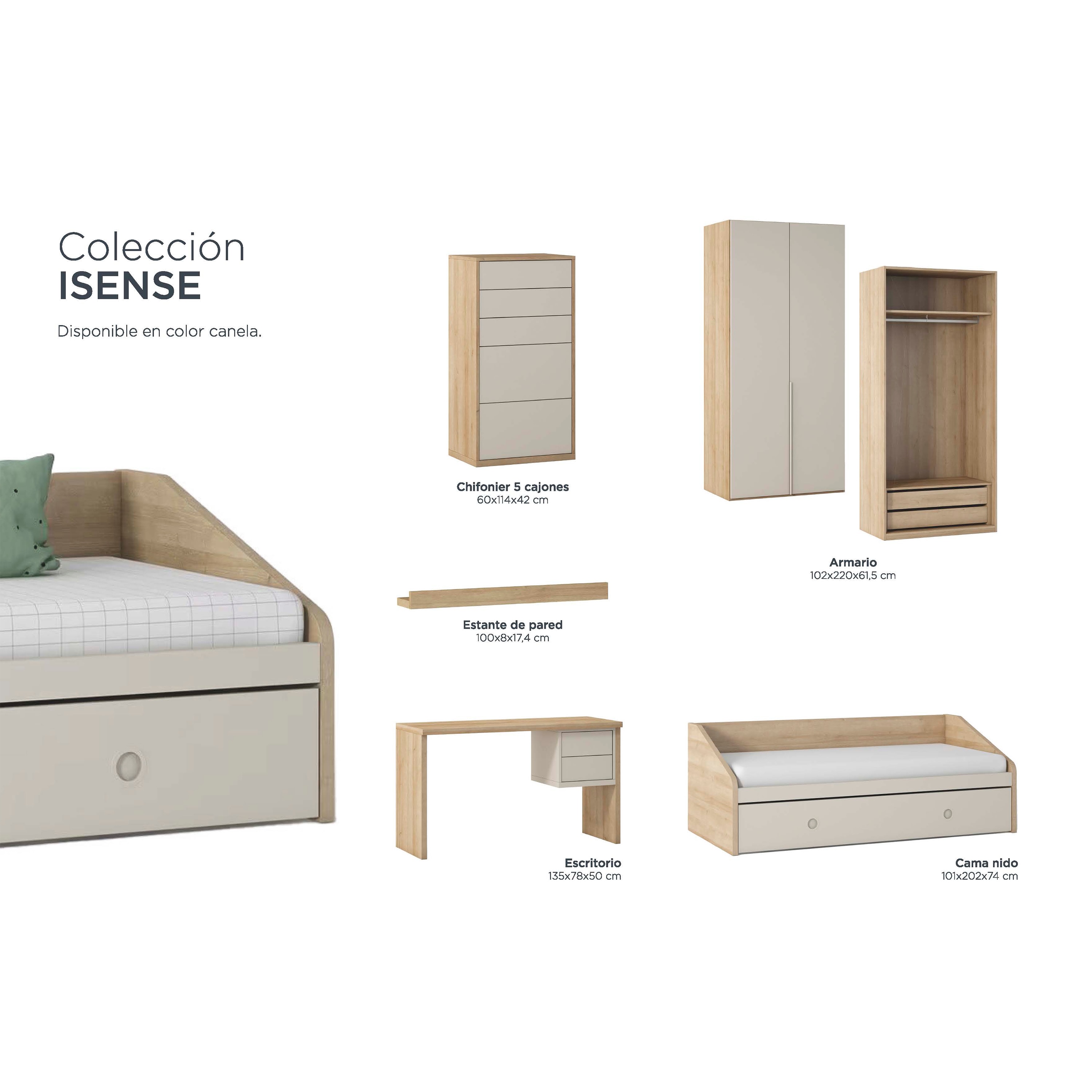 Secretária com 2 Gavetas Isense Canela-5