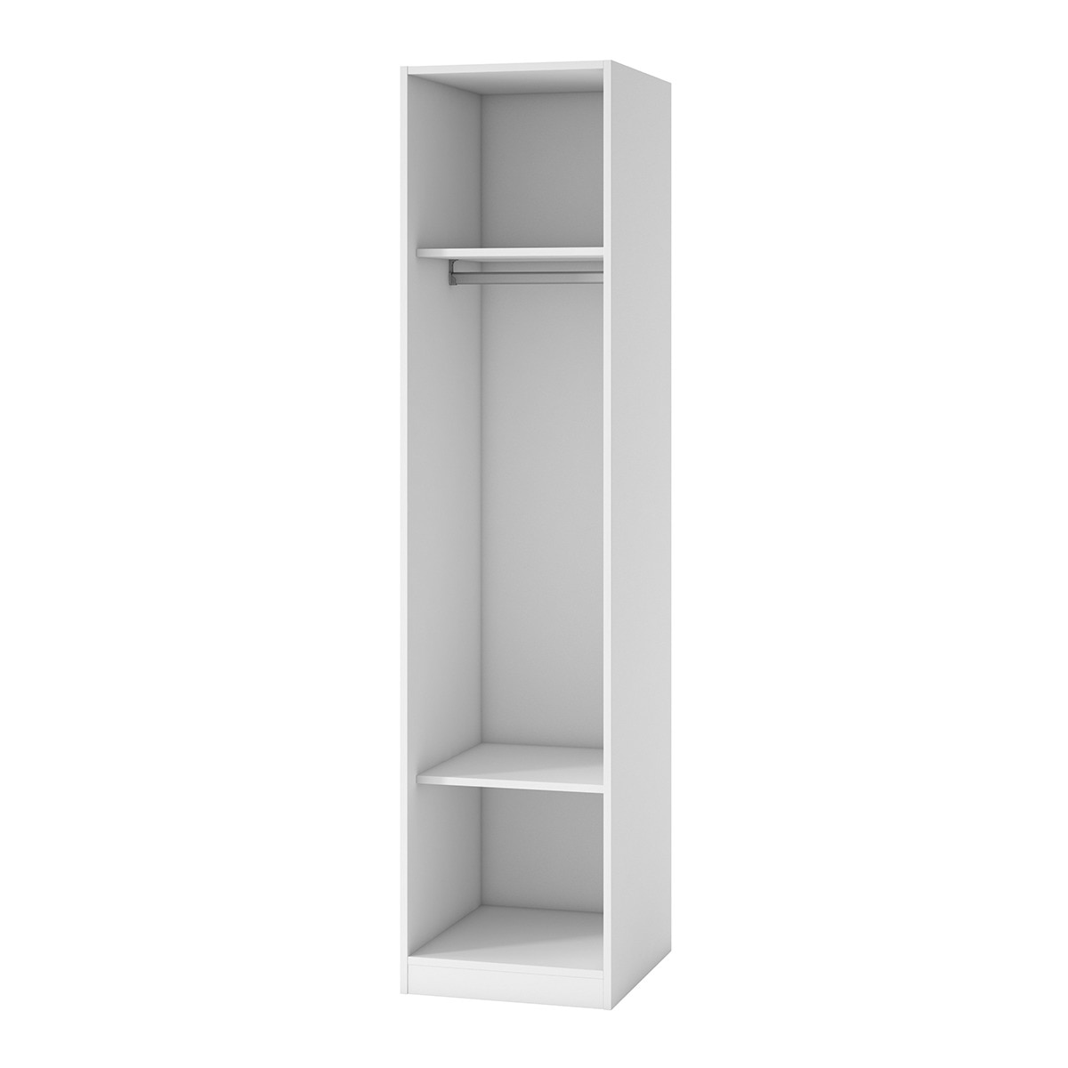 Armario con 1 puerta, 2 baldas y 1 barra Mio El Corte Inglés - Blanco Blanco-1