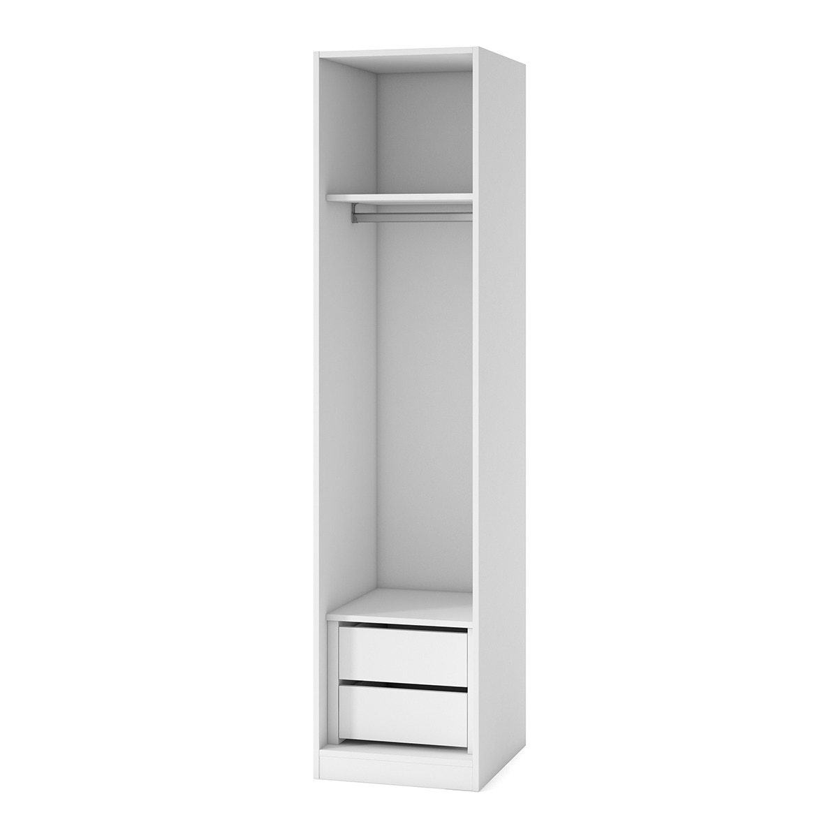 Armario con 1 puerta, 1 balda y 2 cajones Mio El Corte Inglés - Blanco Blanco-1