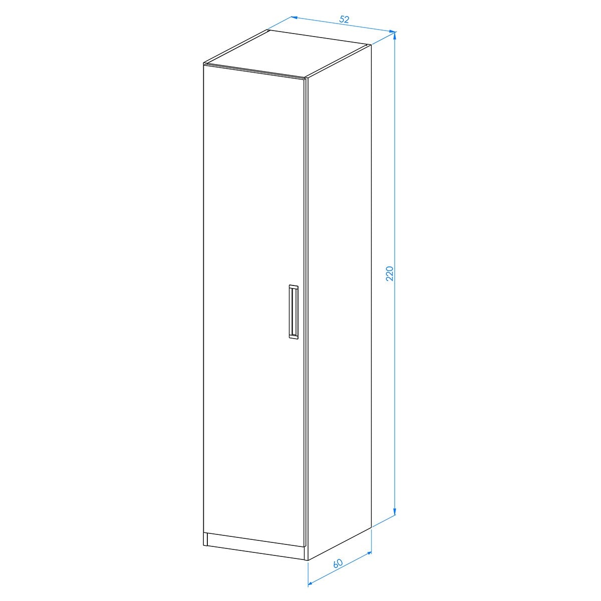 Armario con 1 puerta, 1 balda y 2 cajones Mio El Corte Inglés - Blanco Blanco-3