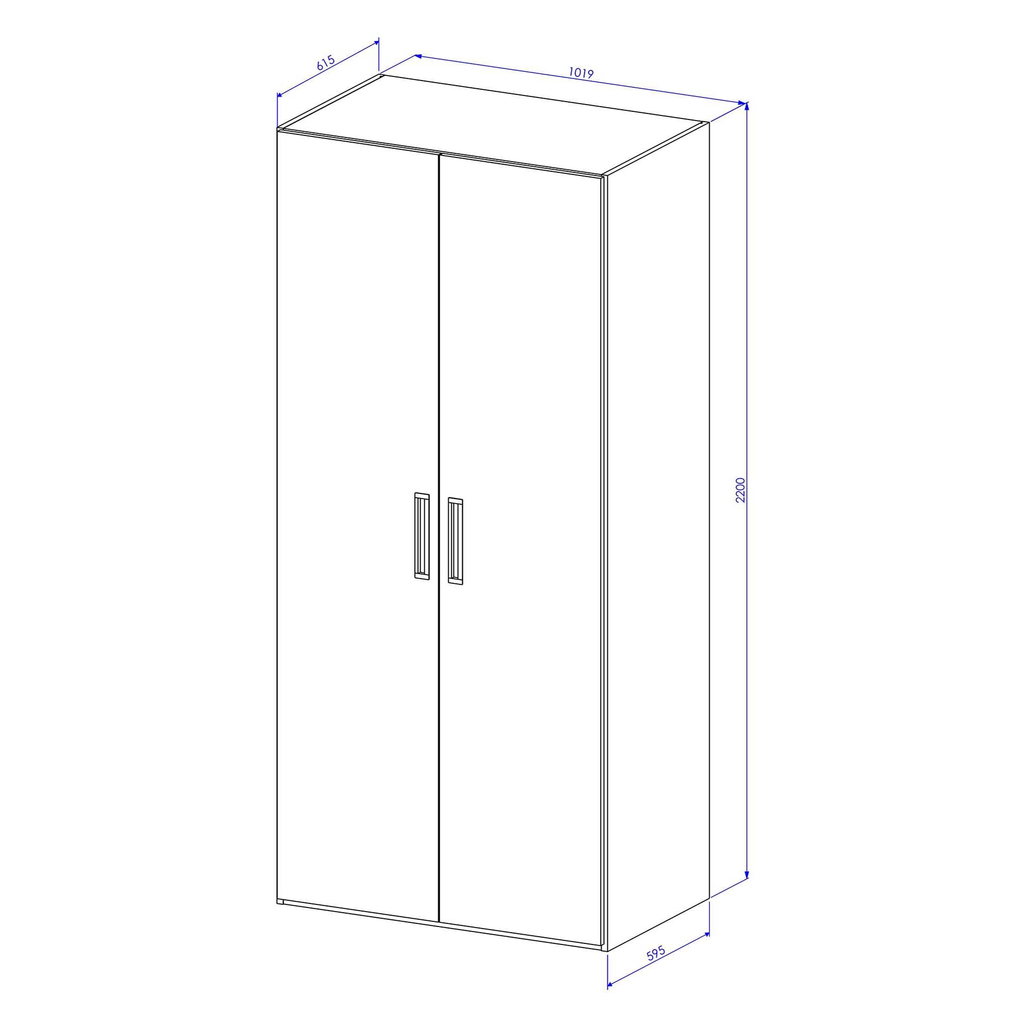 Armario con 2 puertas, 1 balda y 2 cajones Mio El Corte Inglés - Blanco Blanco-4