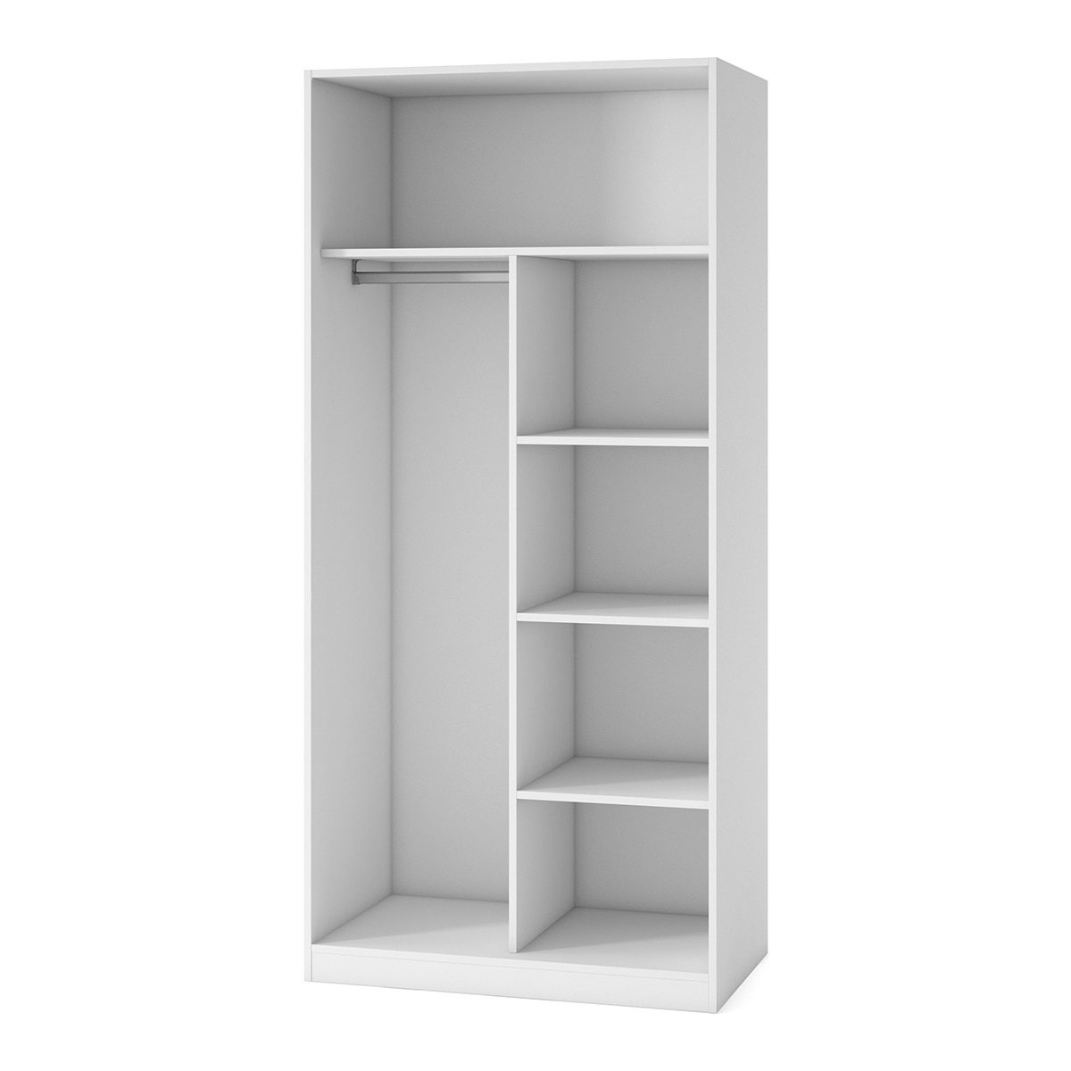 Armario con 2 puertas, 1 balda y divisor Mio El Corte Inglés - Blanco Blanco-1