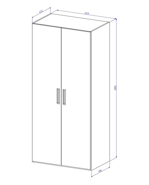Armario con 2 puertas, 1 balda y divisor Mio El Corte Inglés - Blanco Blanco-4