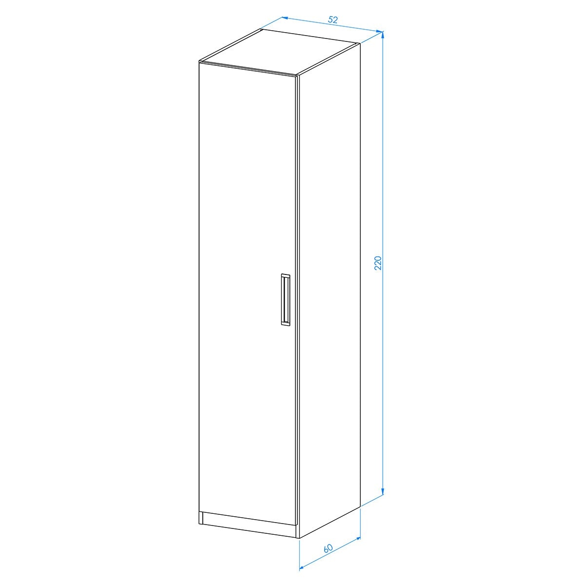 Armario con 1 puerta, 2 baldas y 1 barra Mio El Corte Inglés - Arena / Blanco Arena / Blanco-3