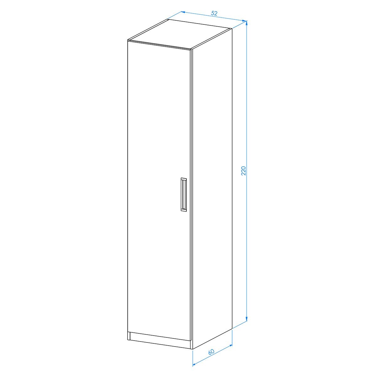 Armario con 1 puerta, 2 baldas y 2 barras Mio El Corte Inglés - Arena / Blanco Arena / Blanco-3