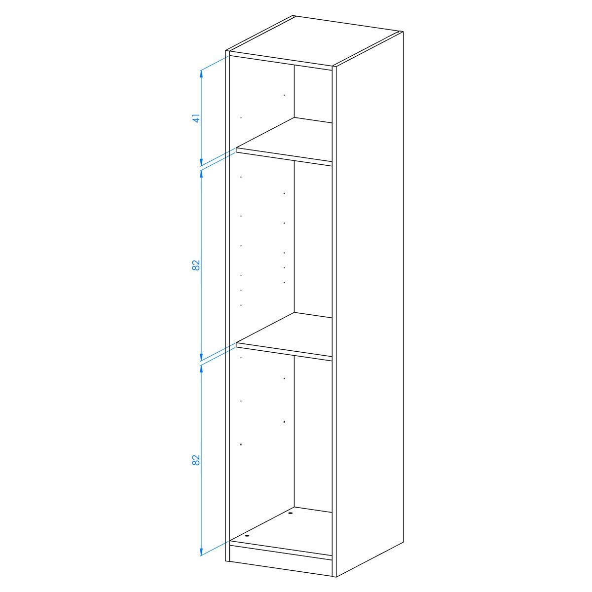 Armario con 1 puerta, 2 baldas y 2 barras Mio El Corte Inglés - Arena / Blanco Arena / Blanco-4