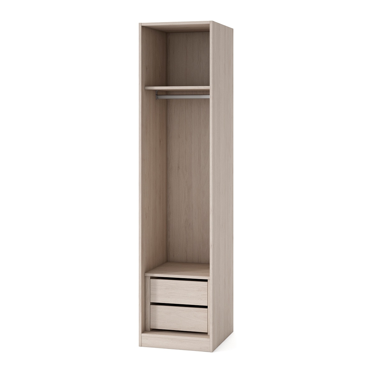 Armario con 1 puerta, 1 balda y 2 cajones Mio El Corte Inglés - Arena / Blanco Arena / Blanco-1