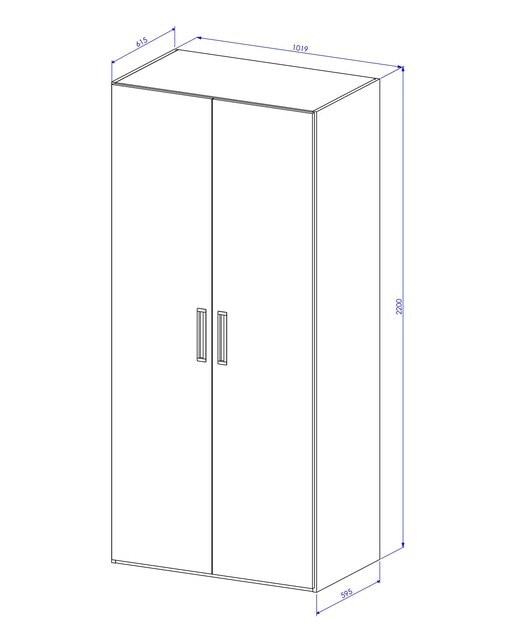 Armario con 2 puertas, 2 baldas y 2 barras Mio El Corte Inglés - Arena / Blanco Arena / Blanco-4