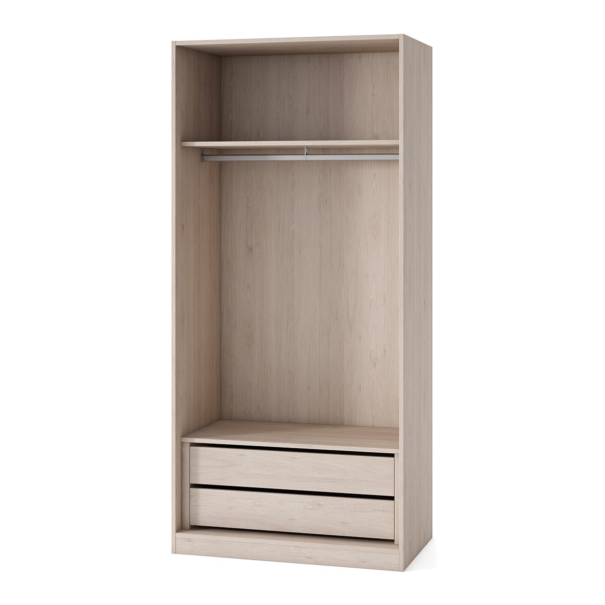 Armario con 2 puertas, 1 balda y 2 cajones Mio El Corte Inglés - Arena / Blanco Arena / Blanco-1