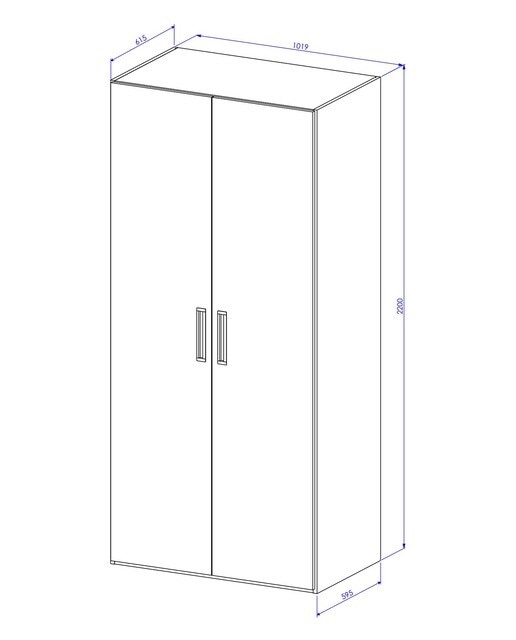 Armario con 2 puertas, 1 balda y 2 cajones Mio El Corte Inglés - Arena / Blanco Arena / Blanco-4