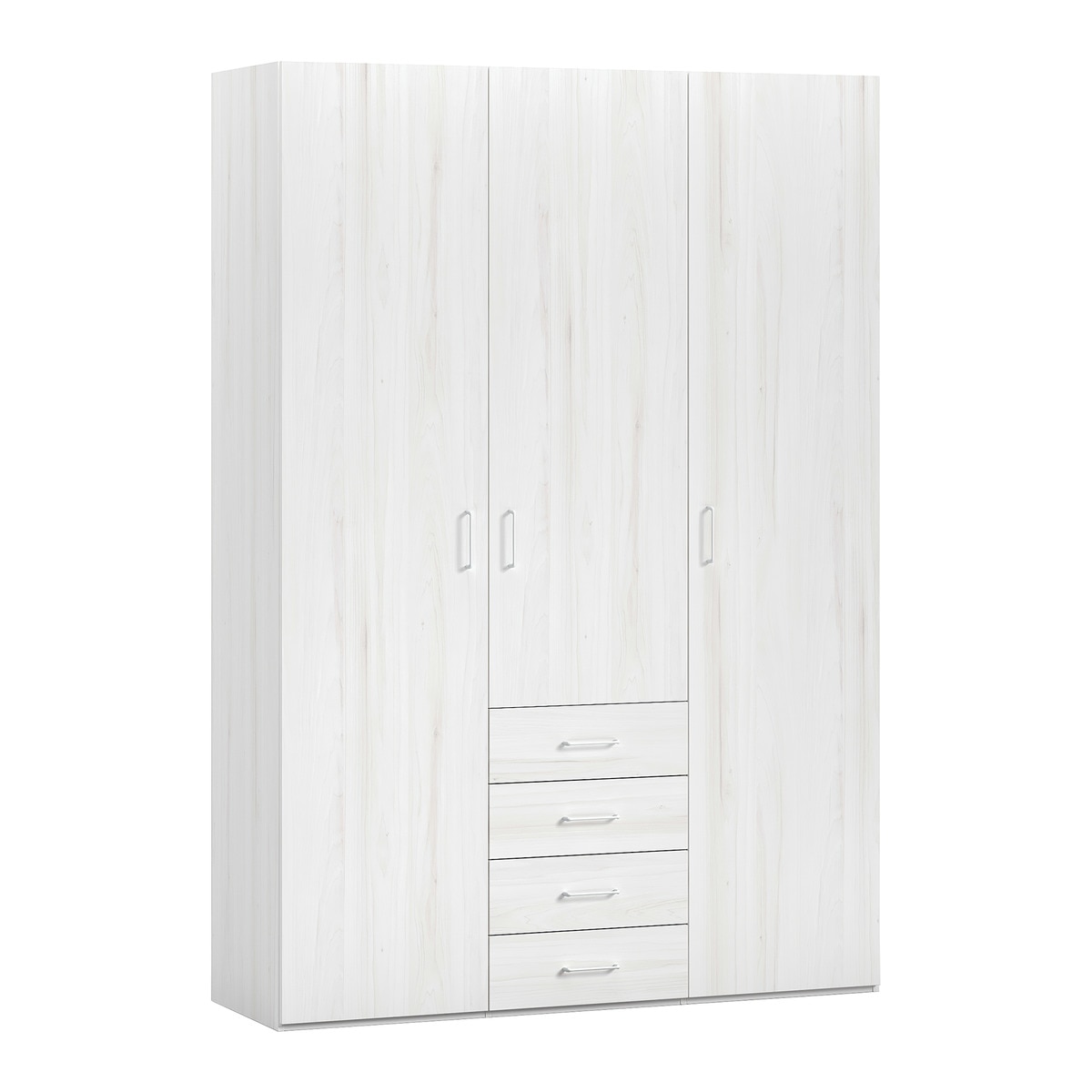 Armário com 3 Portas e 4 Gavetas Noel Pedra - Giz-1
