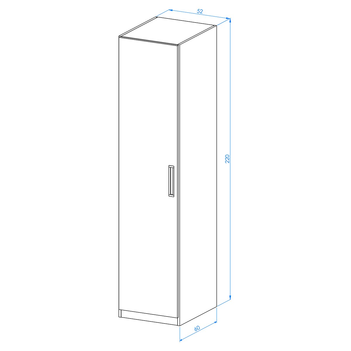 Armario con 1 puerta, 2 baldas y 2 barras Mio El Corte Inglés - Canela Canela-3