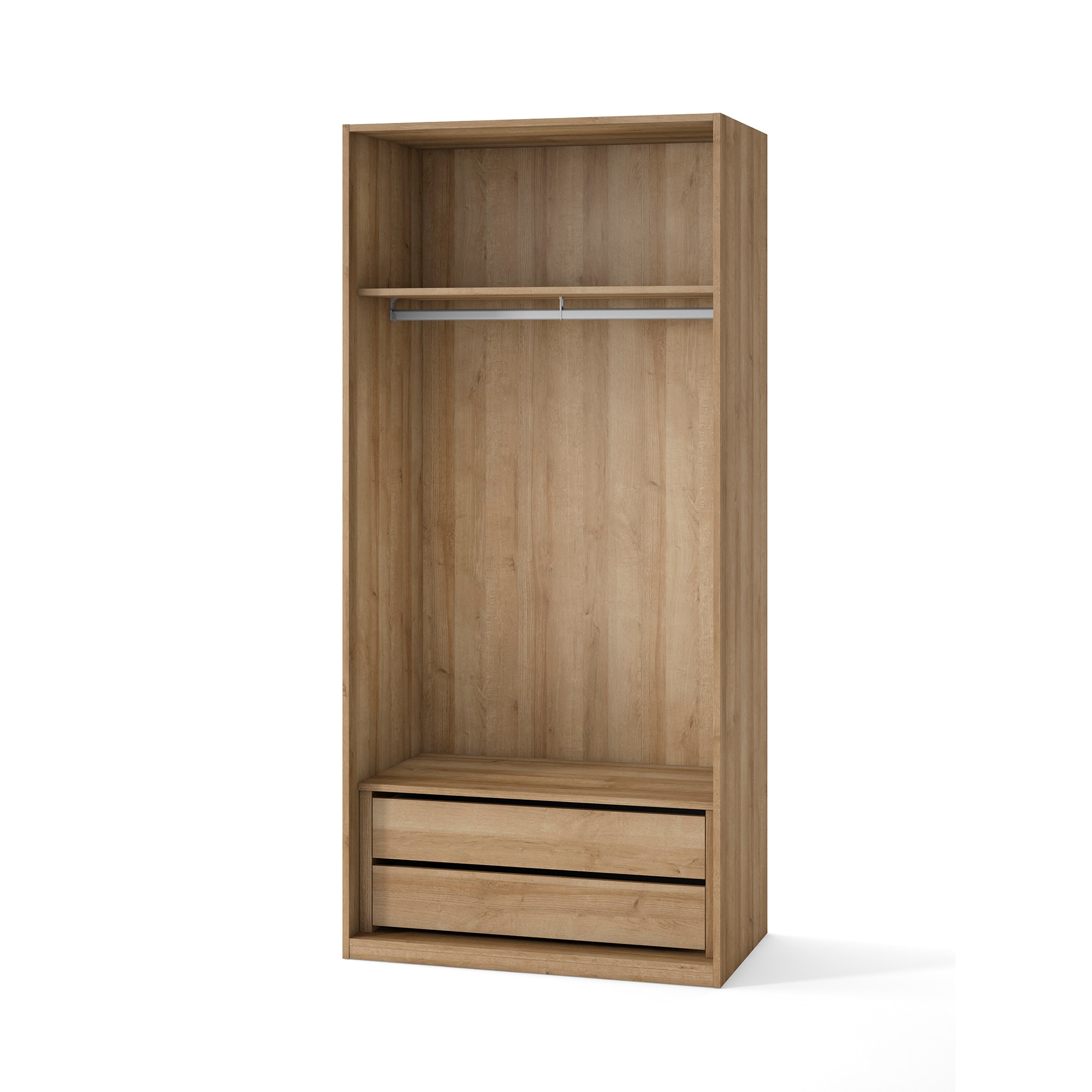 Armario con 2 puertas, 1 balda y 2 cajones Mio El Corte Inglés - Canela Canela-1