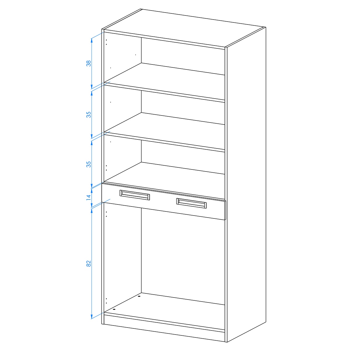 Armário com 4 portas e 1 gaveta Mio Canela-4