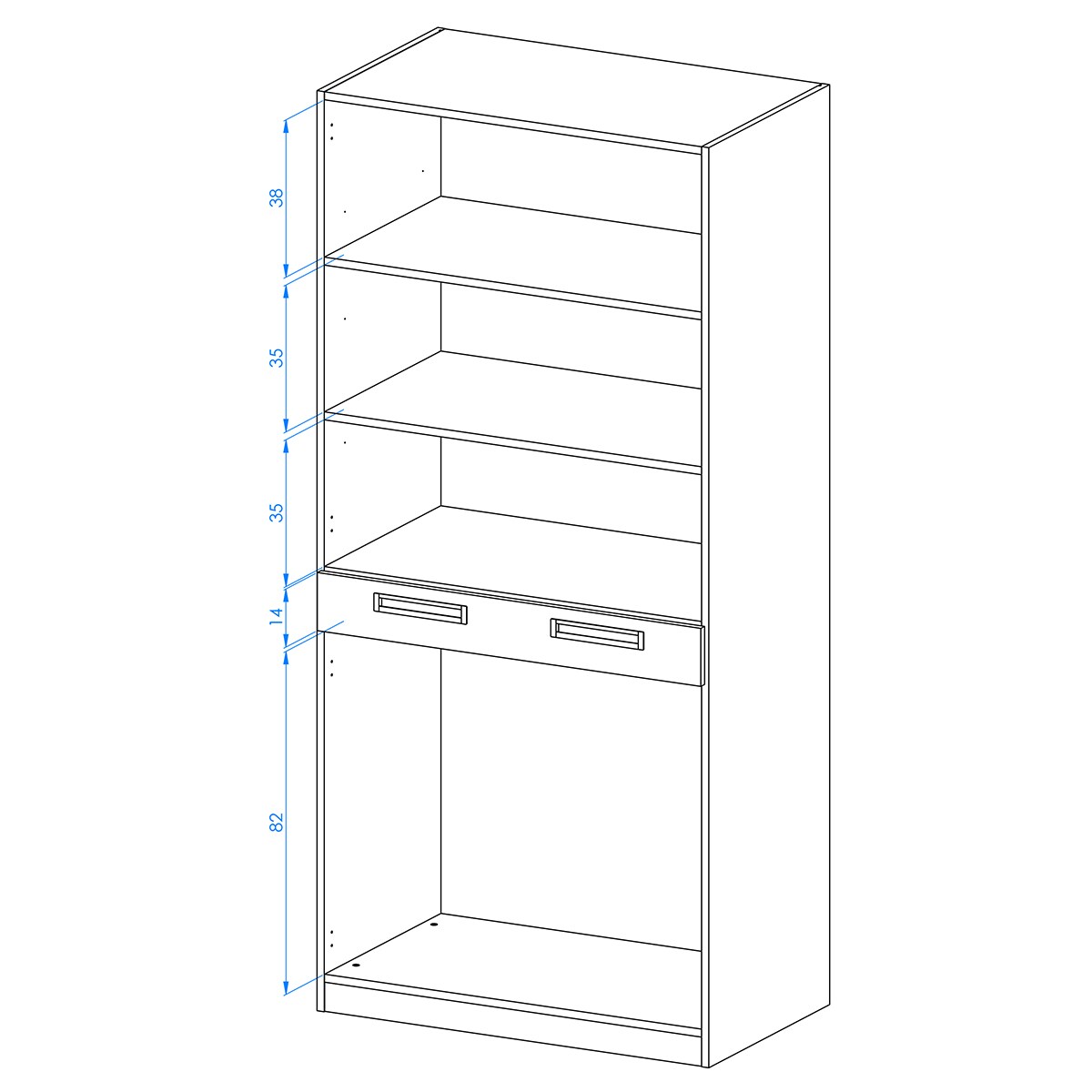 Armário com 4 portas e 1 gaveta Mio Canela-4