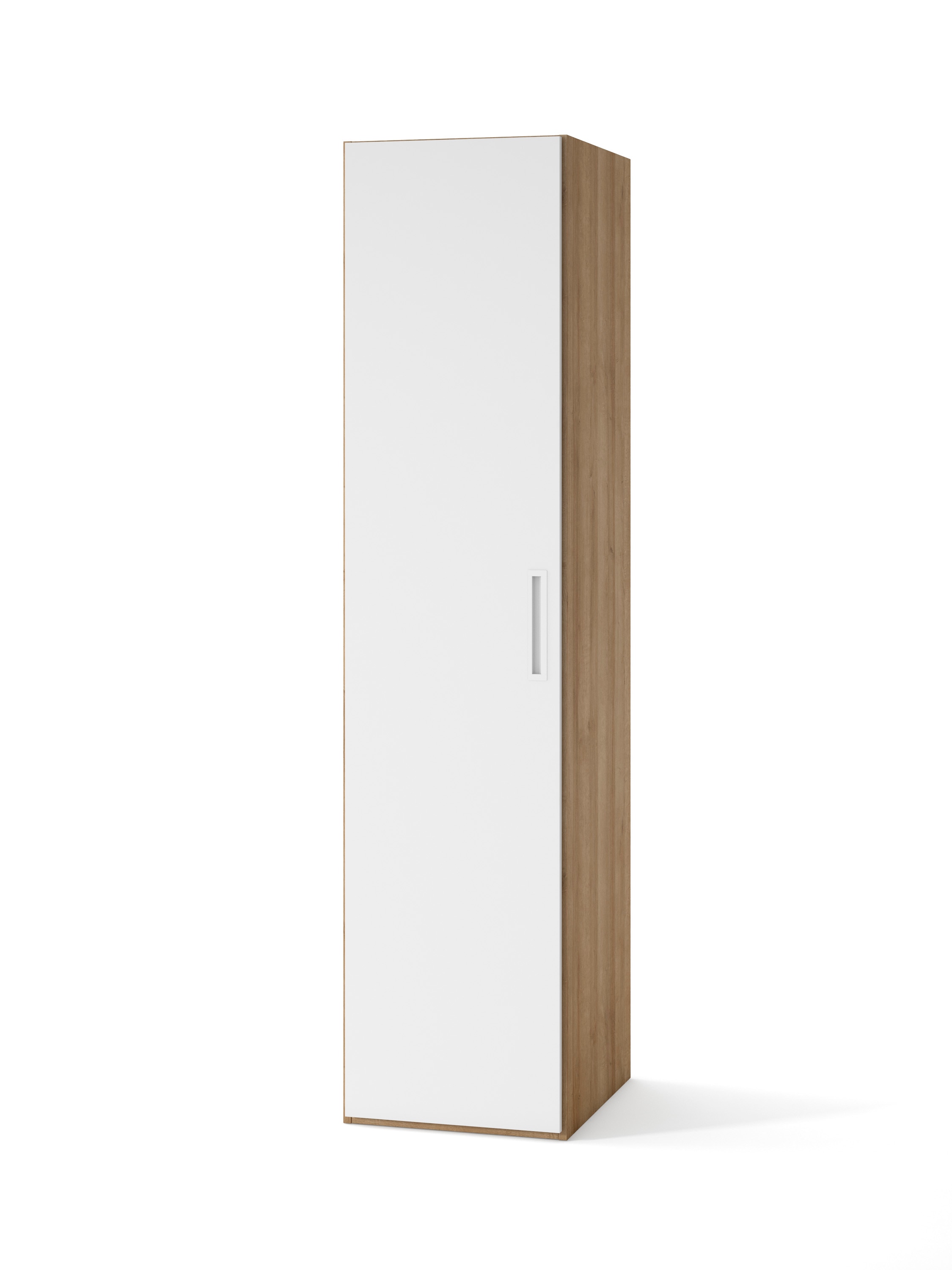 Armário com 1 Porta, 2 Prateleiras e 2 Barras Mio Canela/Branco-2