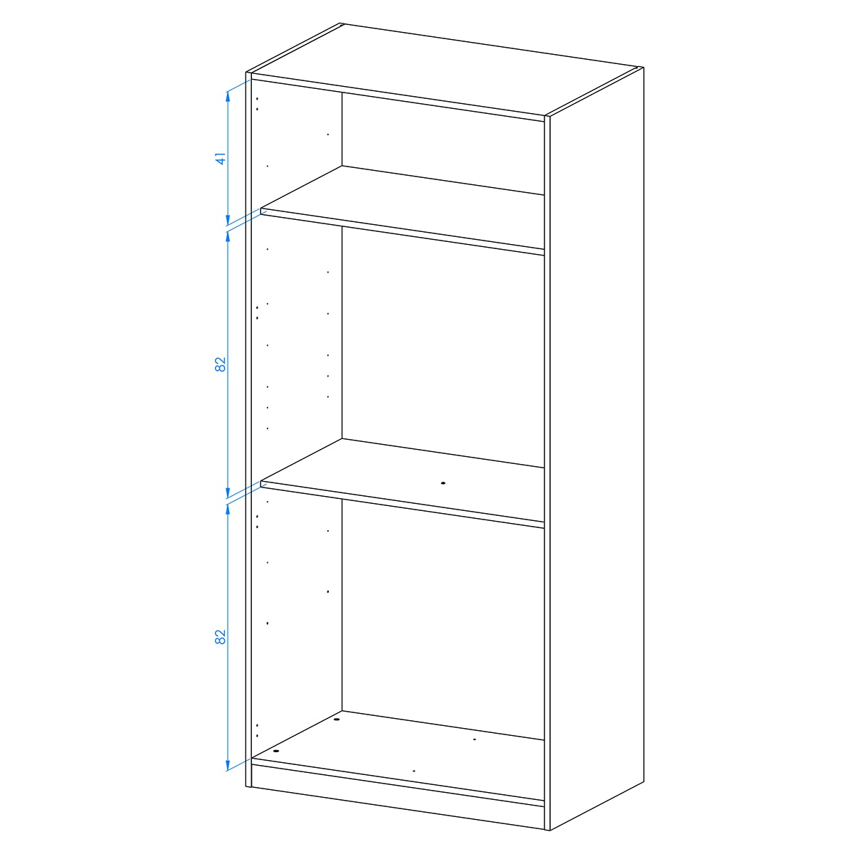 Armário com 2 portas, 2 prateleiras e 2 barras Mio Canela/Branco-3