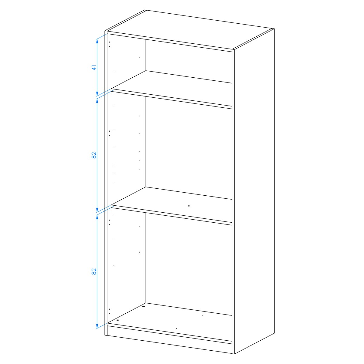 Armário com 2 portas, 2 prateleiras e 2 barras Mio Canela/Branco-3