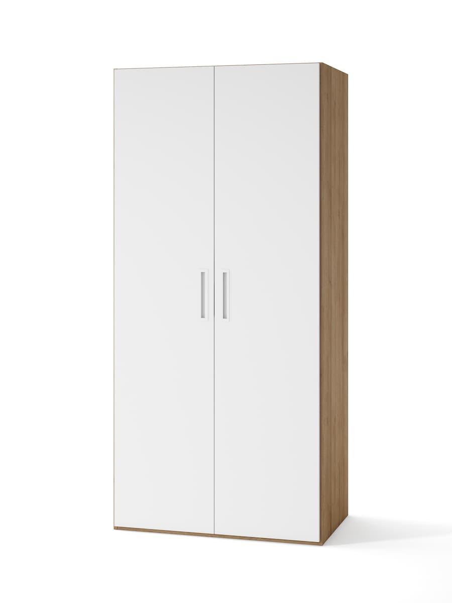 Armário com 2 Portas, 1 Prateleira e Divisor Mio Canela/Branco-2