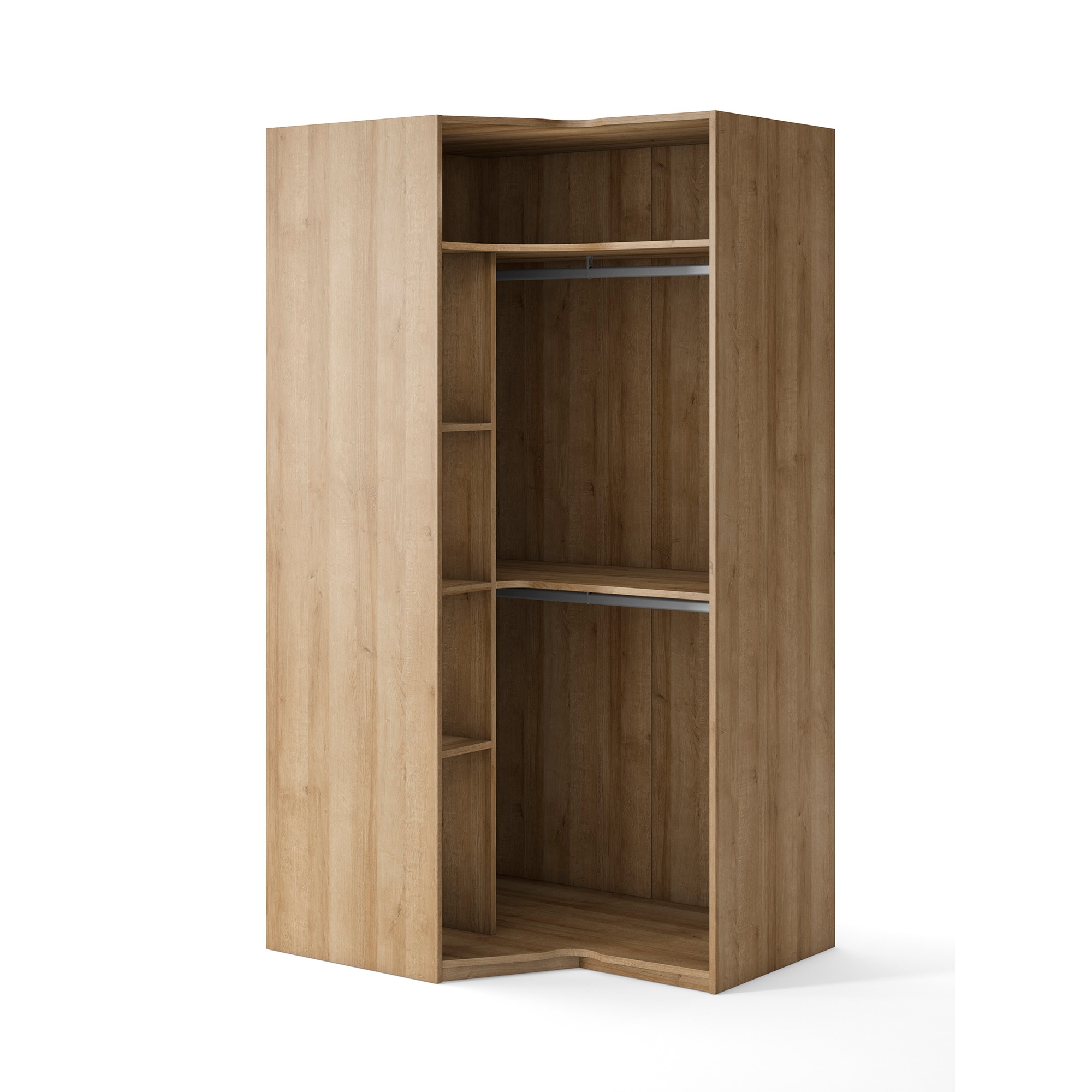 Imagem 0 de Armário de canto esquerdo com 2 barras e 2 prateleiras Mio