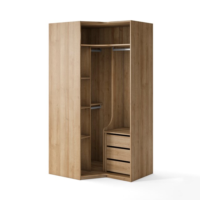 Imagem 0 de Armário de Canto com 2 Estantes, 2 Barras e Gavetas Mio