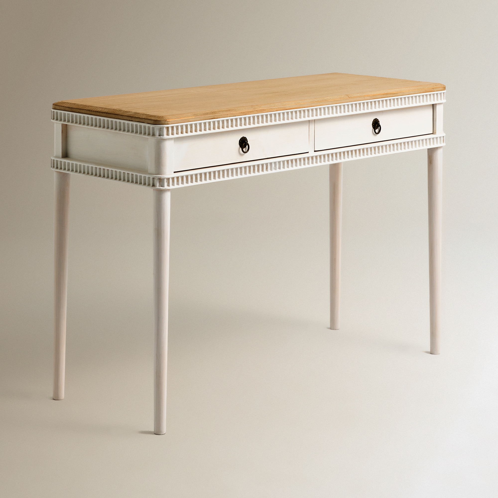 Toucador de Madeira de Pinho Reciclado Amelia Branco-2