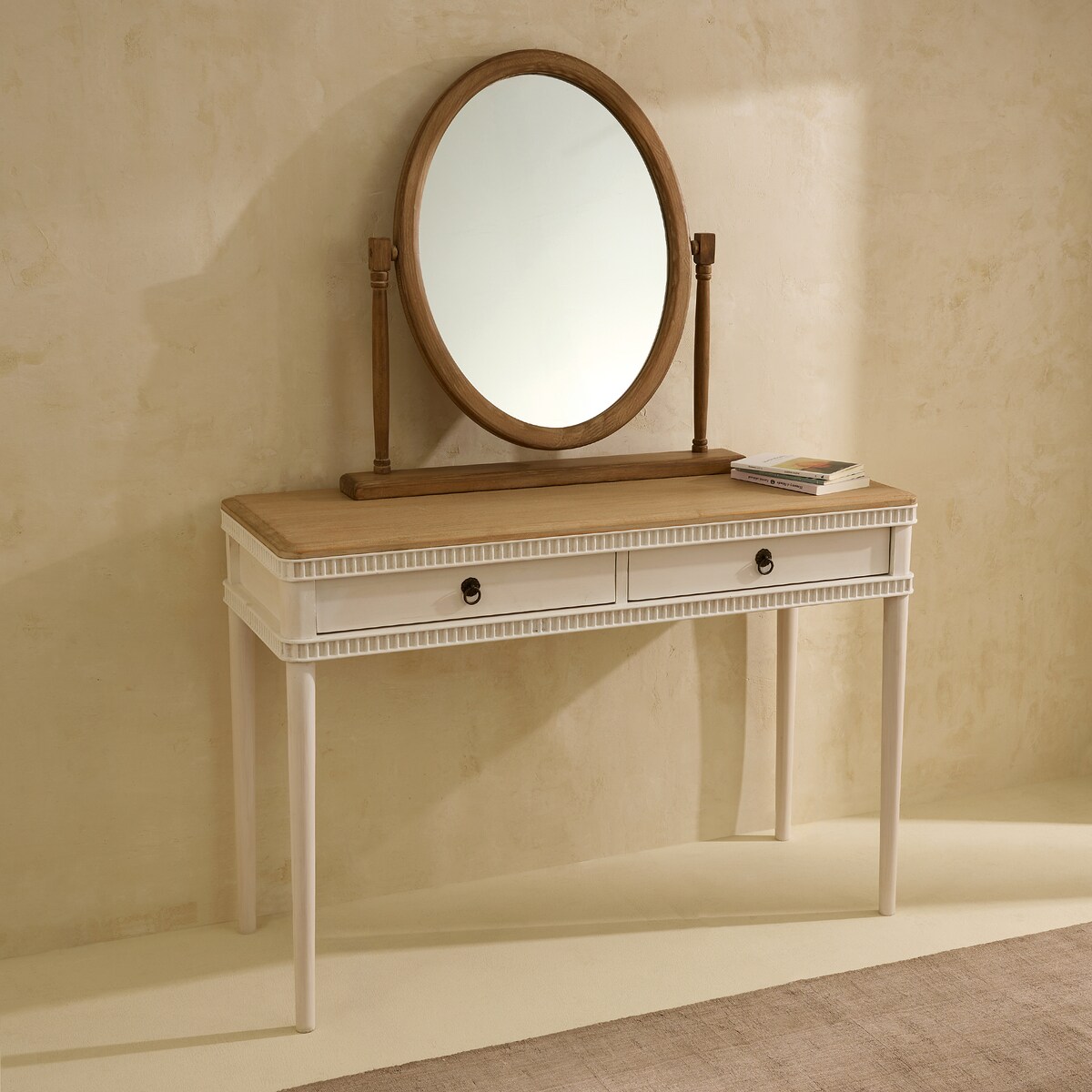 Toucador de Madeira de Pinho Reciclado Amelia Branco-8