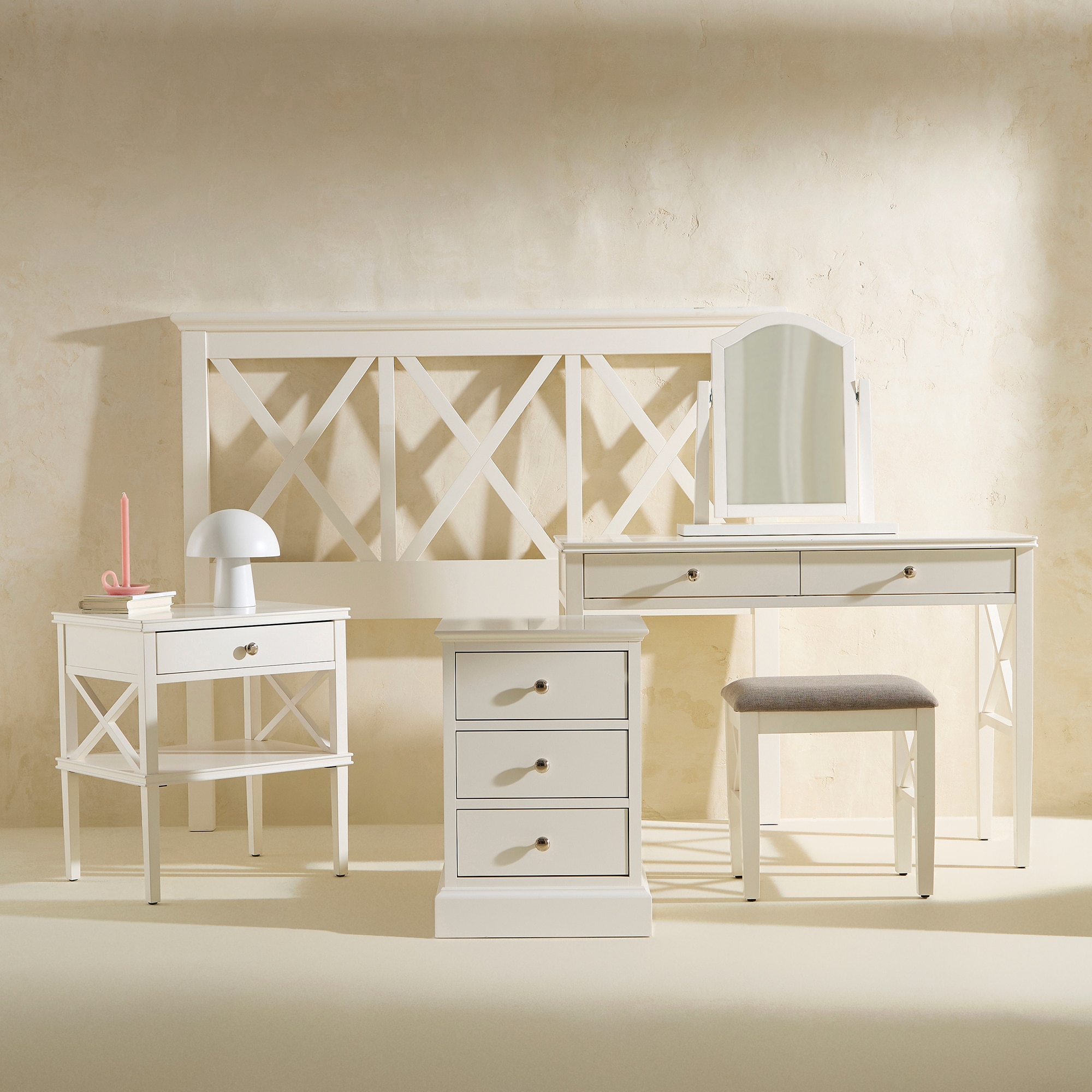 Espelho de Madeira de Faia Caviedes Branco-4