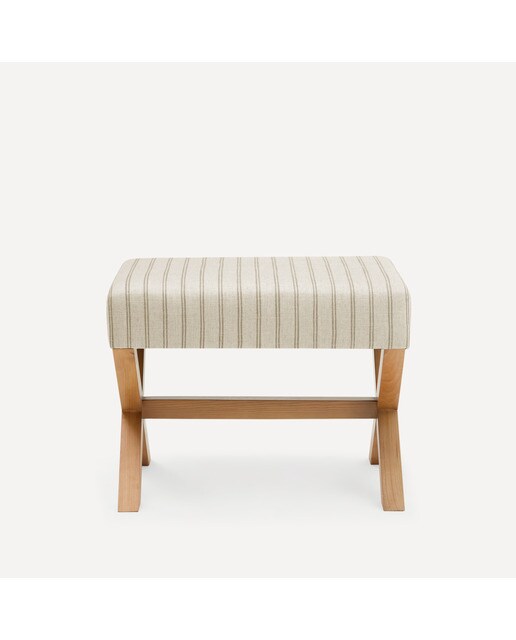 Banco de madera de pino tapizado 50 cm Porto El Corte Inglés - Caqui 50 cm Caqui-2