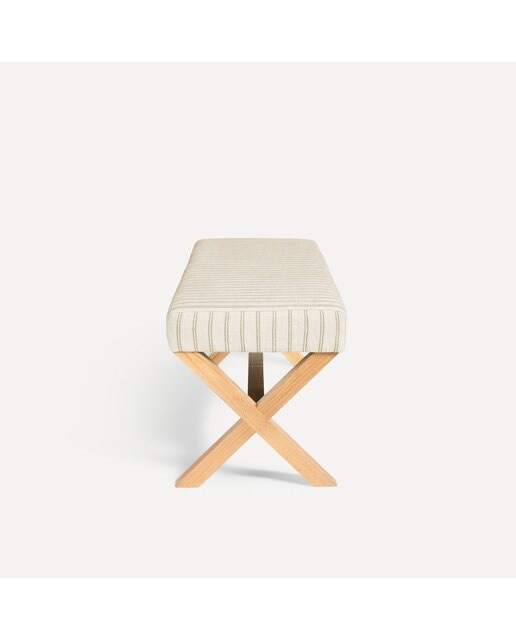 Banco de madera de pino tapizado 50 cm Porto El Corte Inglés - Caqui 50 cm Caqui-3