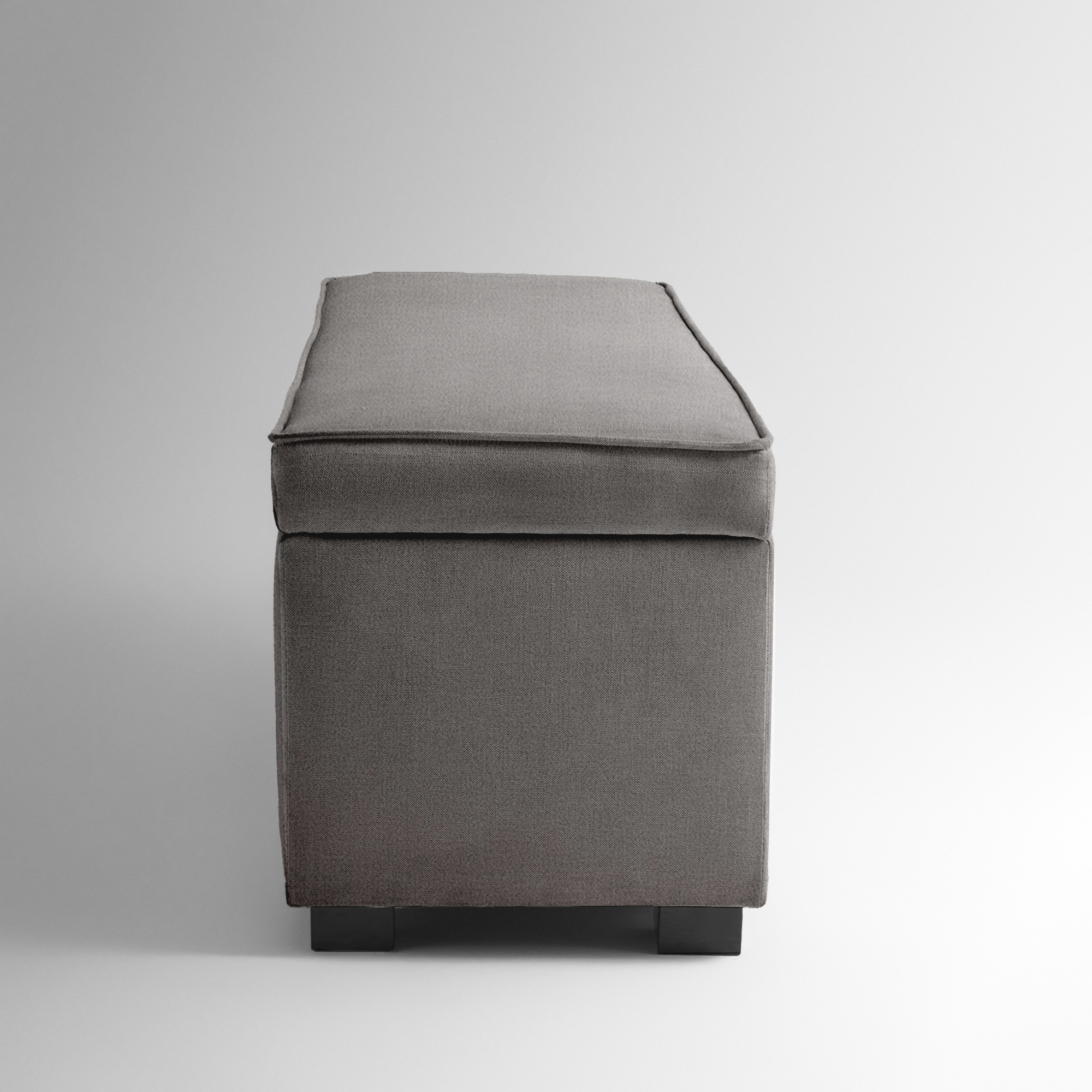 Banco tapizado con almacenaje Byron - Bérgamo / Gris Bérgamo / Gris-3