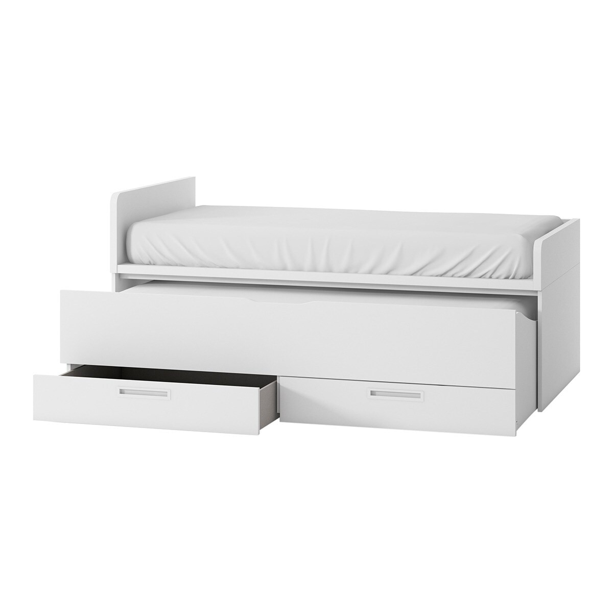 Cama nido con 2 cajones y costado izquierdo alto Mio El Corte Inglés - Blanco Blanco-2