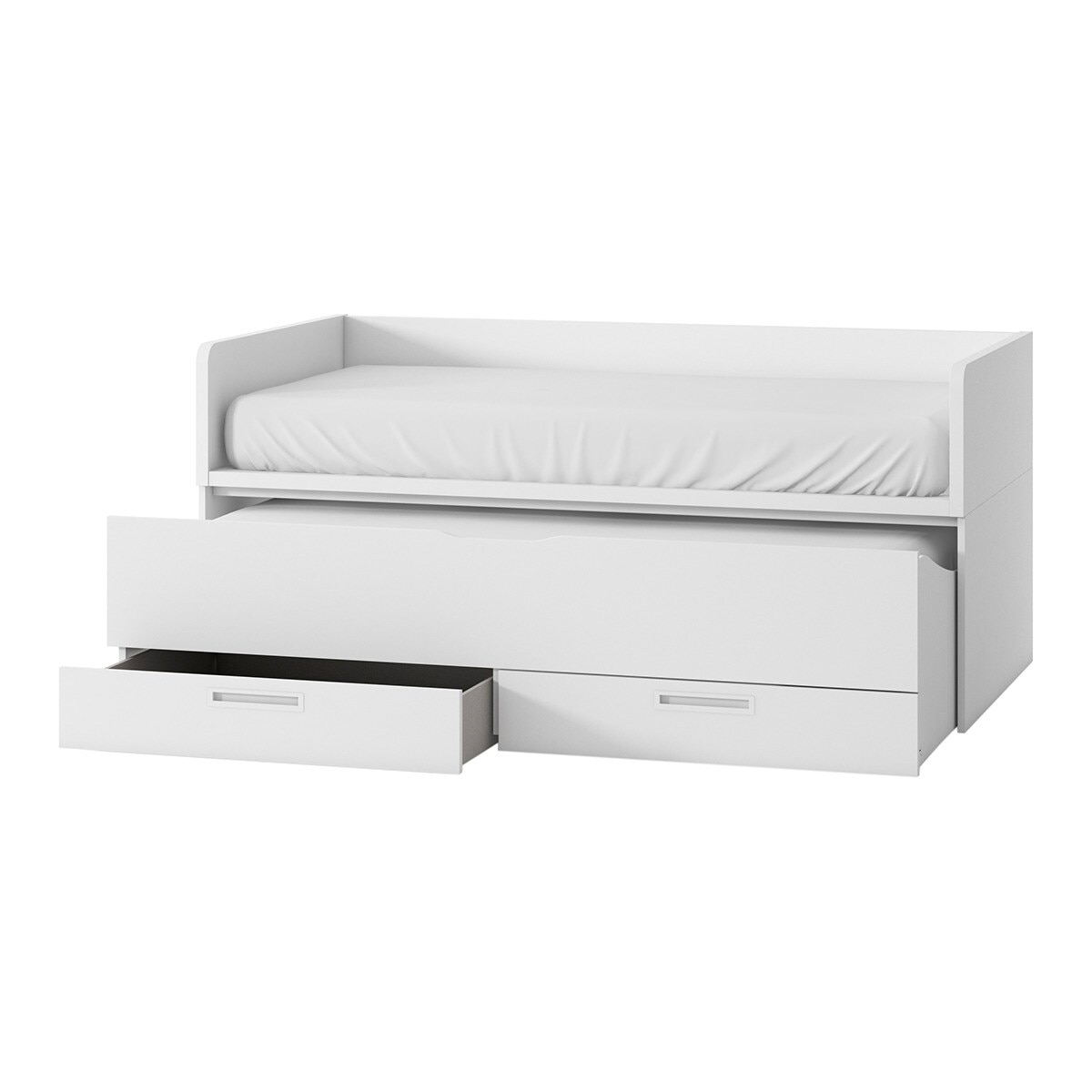 Cama nido con 2 cajones y costados altos Mio El Corte Inglés - Blanco Blanco-2