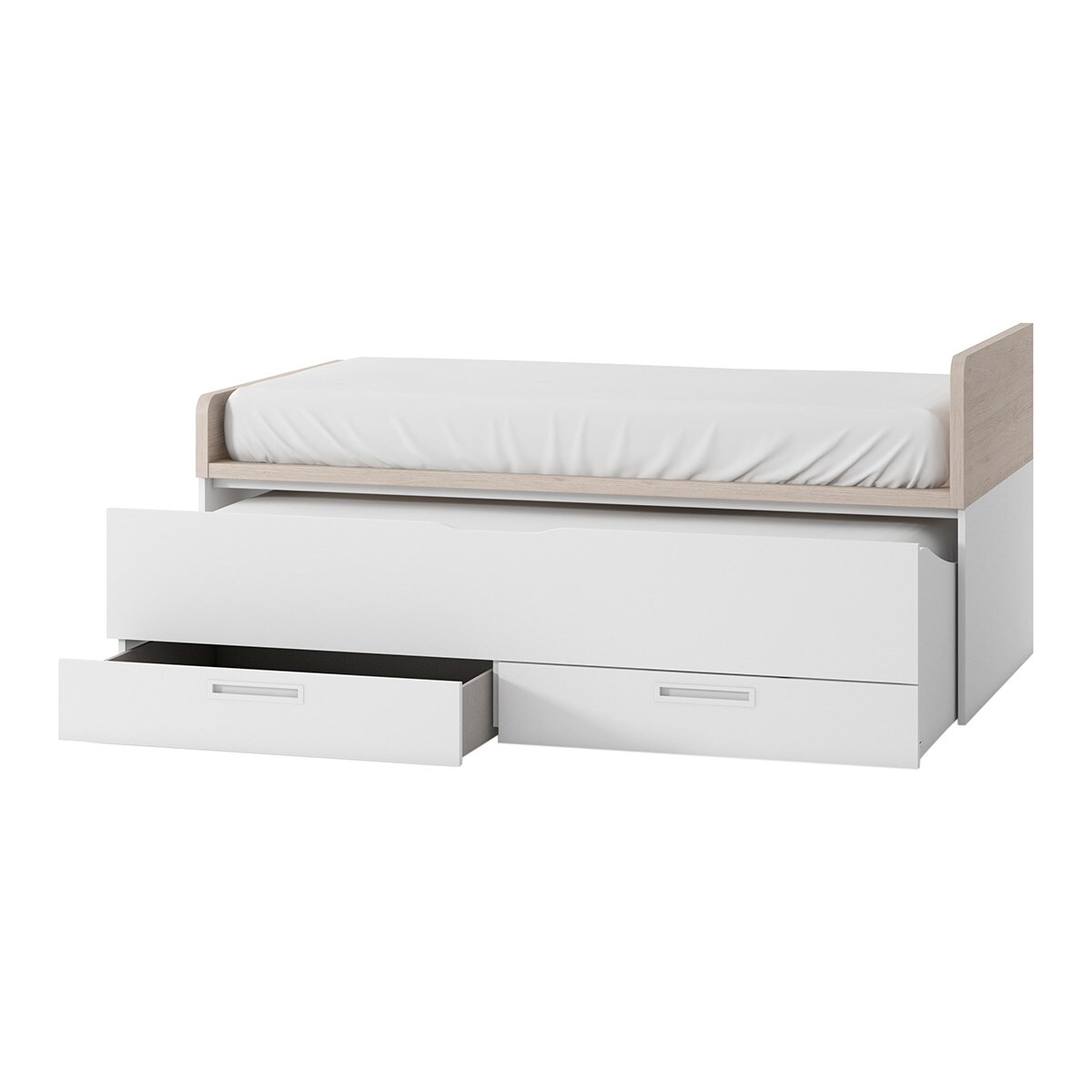 Cama nido con 2 cajones y costado derecho alto Mio El Corte Inglés - Arena / Blanco Arena / Blanco-2