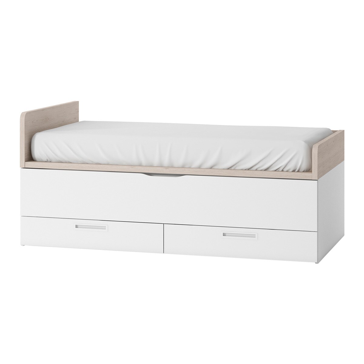 Imagen 0 de Cama nido con 2 cajones y costado izquierdo alto Mio El Corte Inglés Blanco / Canela